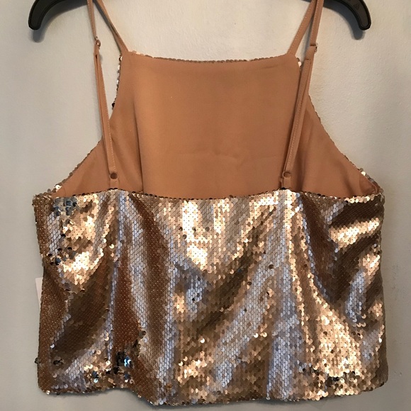 Charlotte Russe Gold sequin top🔥 - Picture 7 of 7